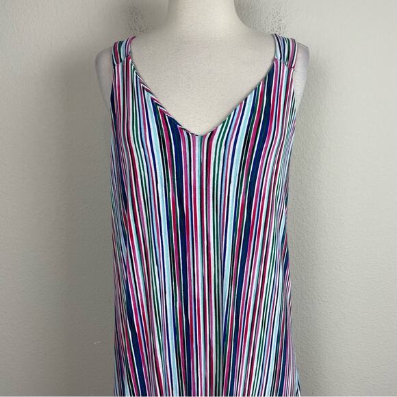 C&C California Multi Color Knit Stripe Maxi Dress Large - Picture 3 of 7